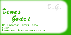 denes godri business card